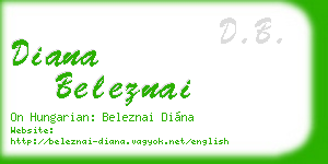 diana beleznai business card
