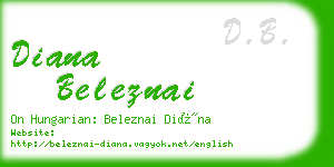 diana beleznai business card